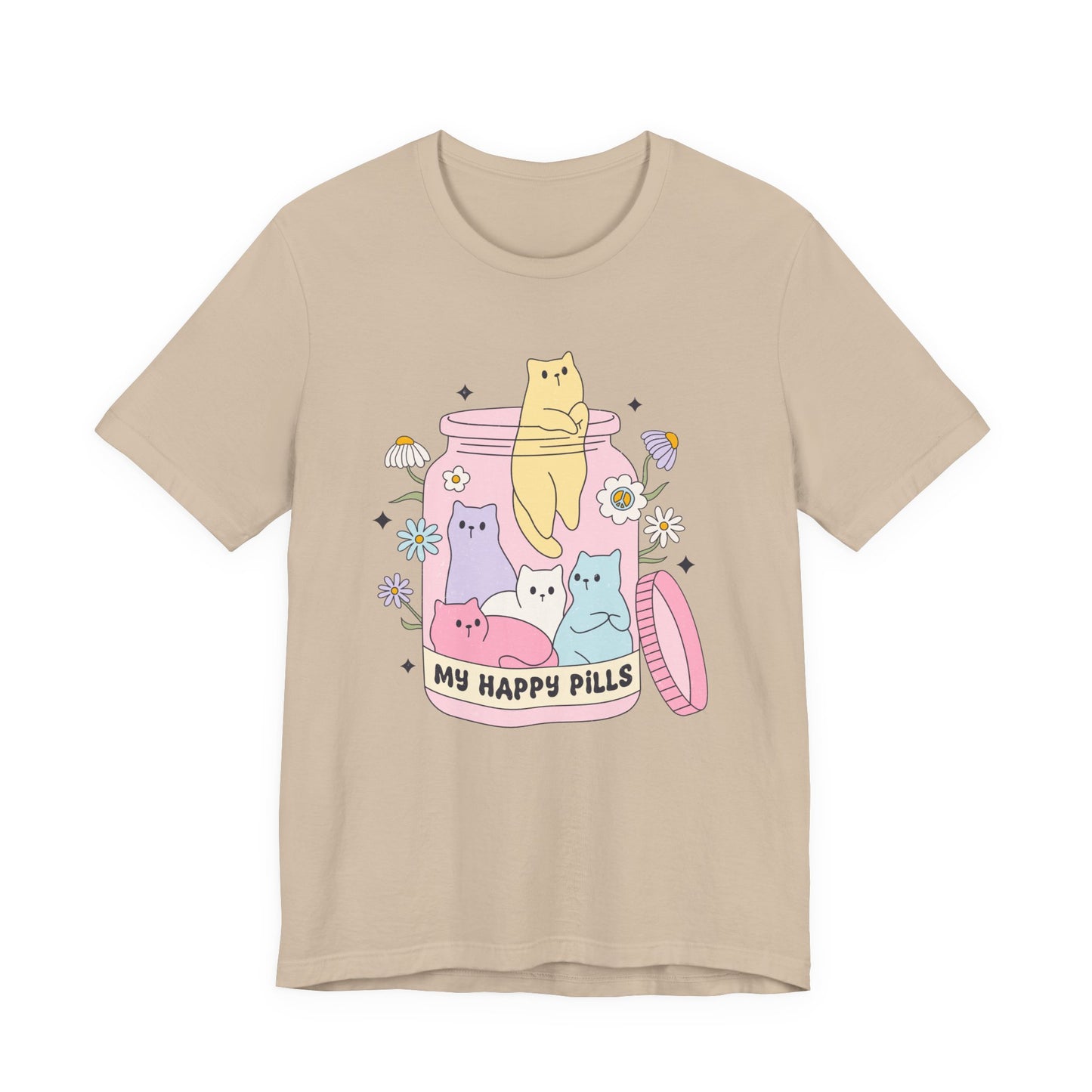 Mental Health Cats TShirt, My Happy Cat Pills, Cute Cat Lover Tee, Mental Health Awareness Shirt, Positive Vibes, Quirky, Self Care Clothing
