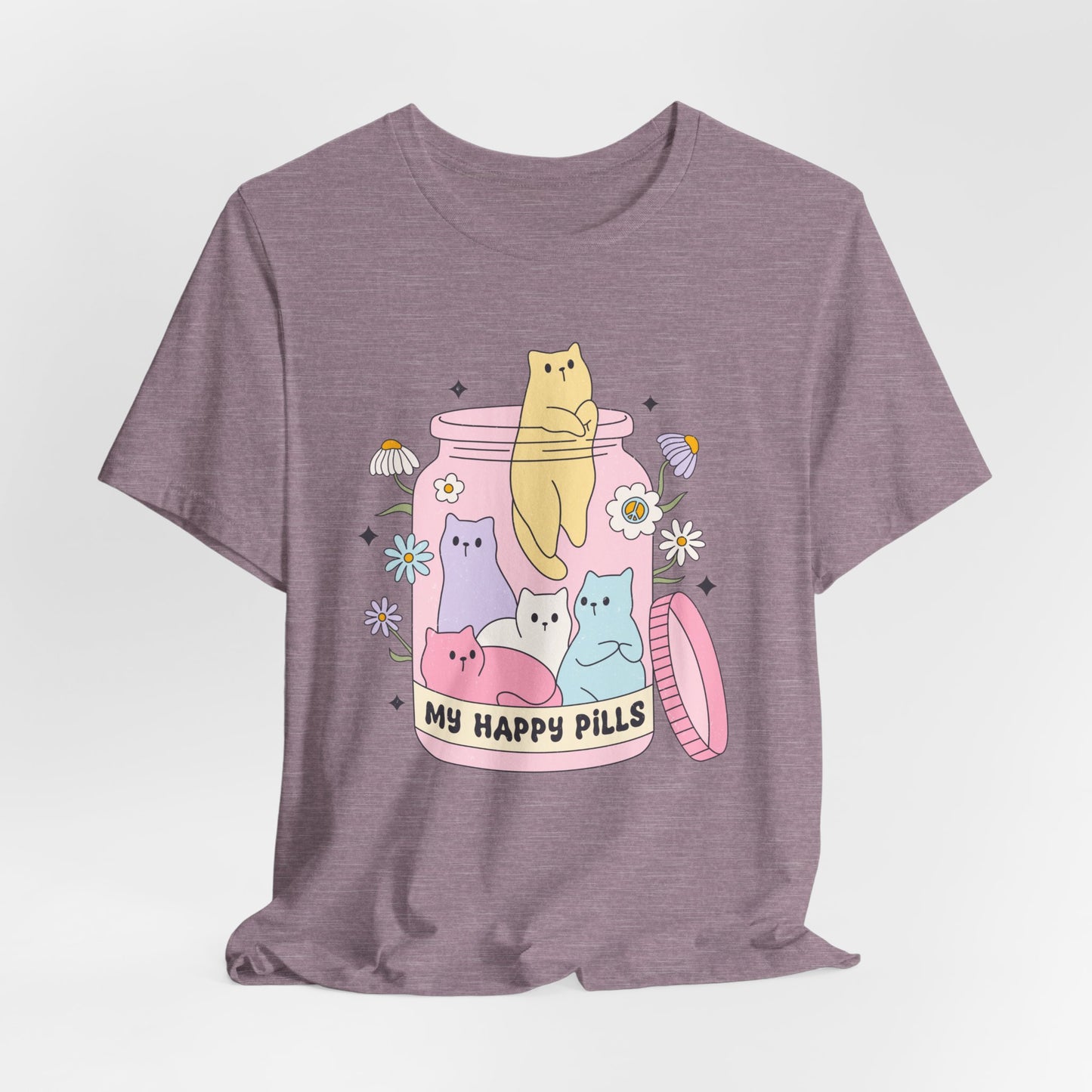 Mental Health Cats TShirt, My Happy Cat Pills, Cute Cat Lover Tee, Mental Health Awareness Shirt, Positive Vibes, Quirky, Self Care Clothing