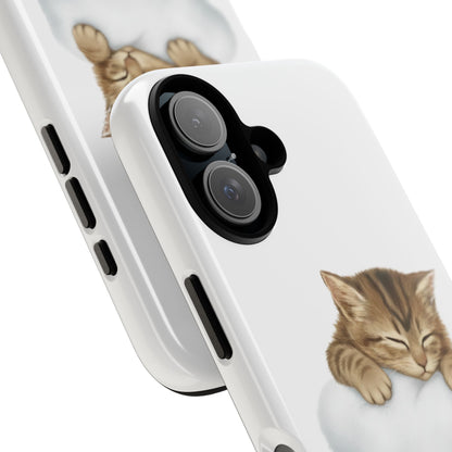 Kitten on Clouds Tough Phone Case | Shockproof Protective Phone Case